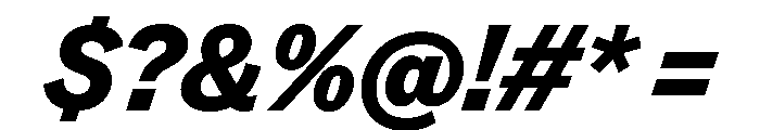 TaurusGrotesk HeavyItalic Font OTHER CHARS