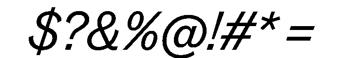 TaurusGrotesk Italic Font OTHER CHARS