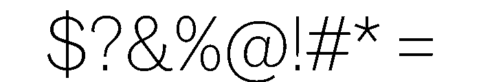 TaurusGrotesk Thin Font OTHER CHARS
