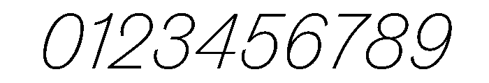 TaurusGrotesk ThinItalic Font OTHER CHARS
