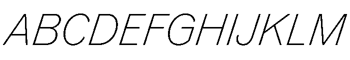 TaurusGrotesk ThinItalic Font UPPERCASE
