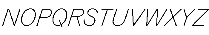 TaurusGrotesk ThinItalic Font UPPERCASE