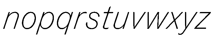 TaurusGrotesk ThinItalic Font LOWERCASE