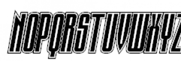 Tauern Inline Condensed Bold Oblique Font UPPERCASE