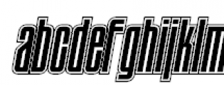 Tauern Inline Condensed Bold Oblique Font LOWERCASE