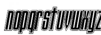 Tauern Inline Condensed Bold Oblique Font LOWERCASE