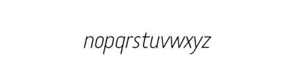 Tar Basic Thin Italic Font LOWERCASE