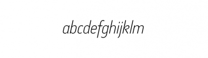 Tar Complete Thin Italic Font LOWERCASE