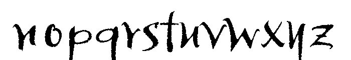 Tai Chi Regular Font LOWERCASE