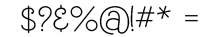 Tangelo Regular Font OTHER CHARS