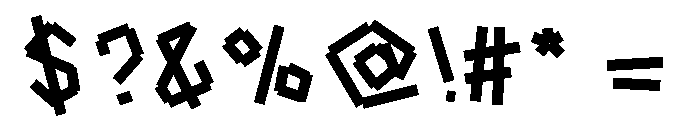 Tape Back Bold Font OTHER CHARS
