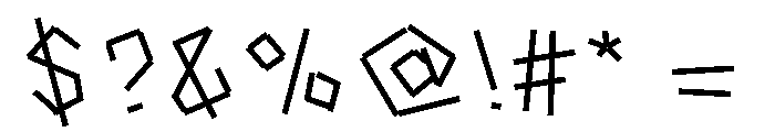 Tape Back Light Font OTHER CHARS