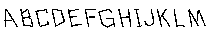 Tape Back Light Font UPPERCASE