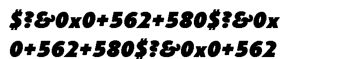 Taffee Black Italic Font OTHER CHARS