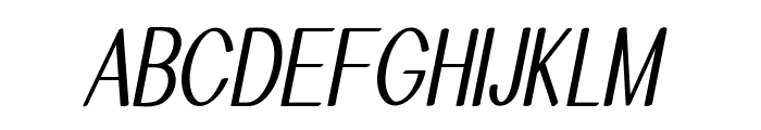 Taffeta-CondensedItalic Font UPPERCASE
