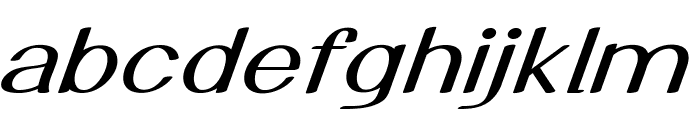 Taffeta-ExpandedItalic Font LOWERCASE
