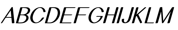 Taffeta-Italic Font UPPERCASE