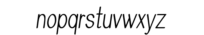 Talima-CondensedItalic Font LOWERCASE