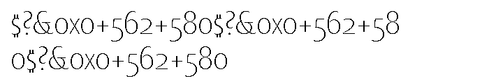 Tang Ultra Light SCOSF Font OTHER CHARS