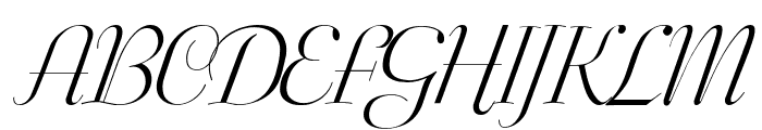 Tango Italic Font UPPERCASE