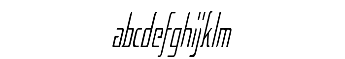 Tanzer-ExtracondensedItalic Font LOWERCASE