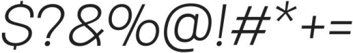 TBJ Endgraph Essential Extra Light Italic otf (200) Font OTHER CHARS