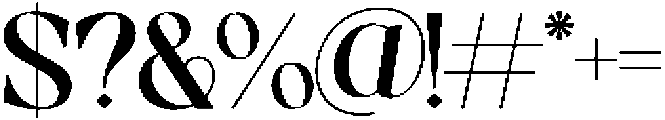 TBJ One of a kind Sharp Regular otf (400) Font OTHER CHARS