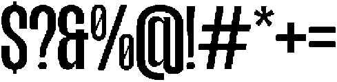 TBJ margin condensed Regular otf (400) Font OTHER CHARS