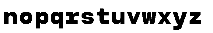 TBJ Felium Mono Extra Bold Font LOWERCASE