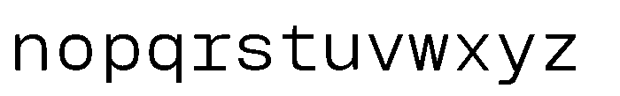 TBJ Felium Mono Light Font LOWERCASE