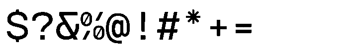 TBJ Felium Mono Regular Font OTHER CHARS