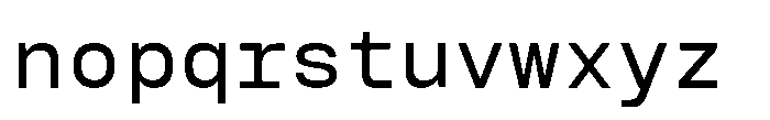TBJ Felium Mono Regular Font LOWERCASE