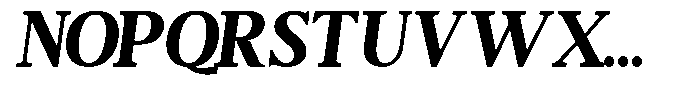 TBJ Moltefamilia Bold Italic Text Font UPPERCASE
