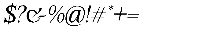 TBJ Moltefamilia Regular Italic Text Font OTHER CHARS