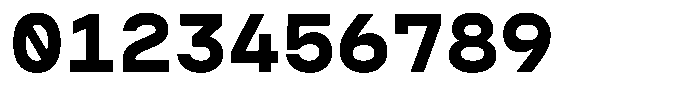 TBJ Serial Port Monospace Bold Font OTHER CHARS