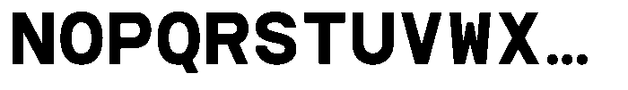TBJ Serial Port Monospace Bold Font UPPERCASE