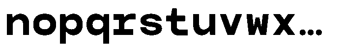 TBJ Serial Port Monospace Bold Font LOWERCASE