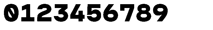 TBJ Serial Port Monospace Extra Bold Font OTHER CHARS