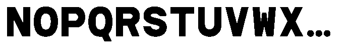 TBJ Serial Port Monospace Extra Bold Font UPPERCASE