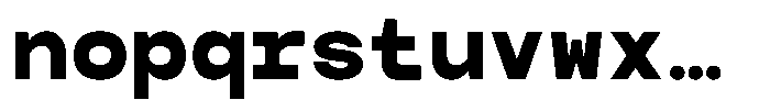TBJ Serial Port Monospace Extra Bold Font LOWERCASE