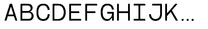 TBJ Serial Port Monospace Light Font UPPERCASE
