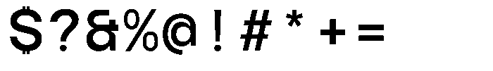 TBJ Serial Port Monospace Medium Font OTHER CHARS