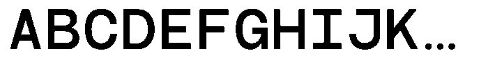 TBJ Serial Port Monospace Medium Font UPPERCASE