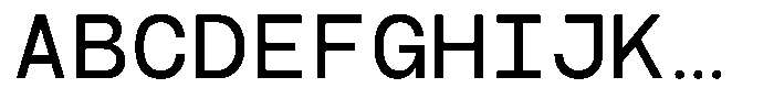 TBJ Serial Port Monospace Regular Font UPPERCASE
