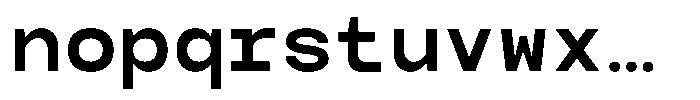 TBJ Serial Port Monospace Semi Bold Font LOWERCASE