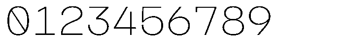 TBJ Serial Port Monospace Thin Font OTHER CHARS