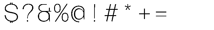 TBJ Serial Port Monospace Thin Font OTHER CHARS