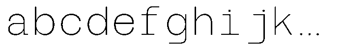 TBJ Serial Port Monospace Thin FONT