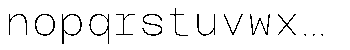 TBJ Serial Port Monospace Thin Font LOWERCASE