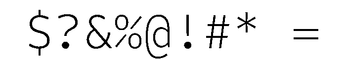 Tchig Mono Extra Light Font OTHER CHARS